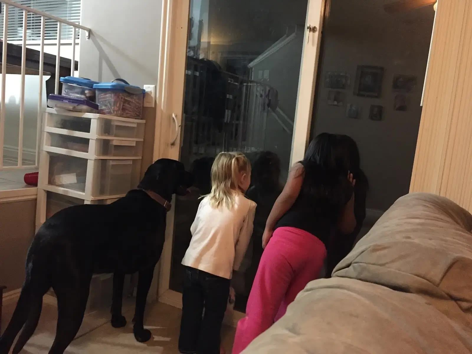 Ellie acting like one of the grandkids