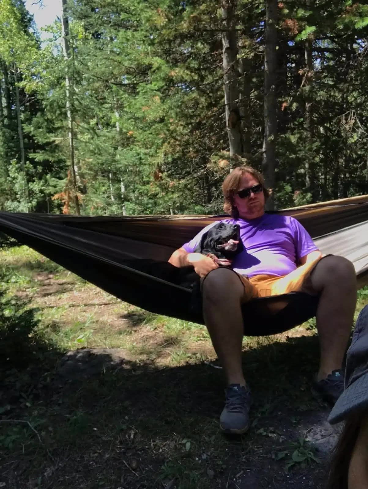 Ellie in a hammock